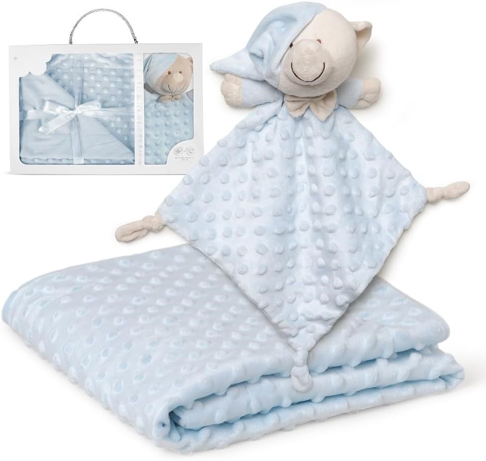 Coffret Bleu doudou plaid