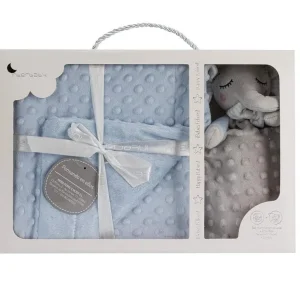 Coffret plaid + doudou Eléphant (Gris)