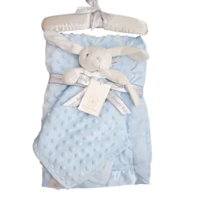 Ensemble plaid + doudou Lapin (Bleu)